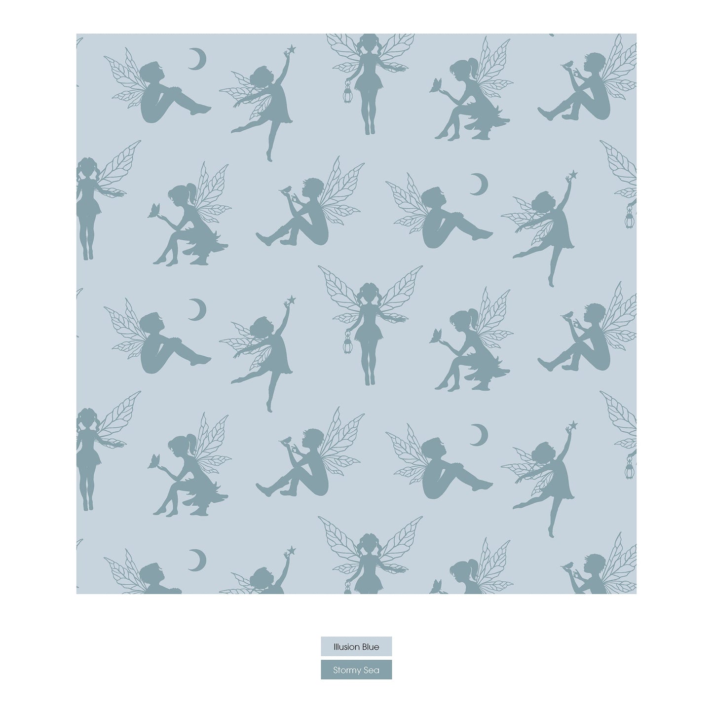Print Convertible Sleeper with Zipper in Illusion Blue Forest Fairies
