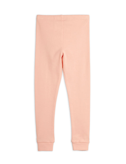 Solid Ribbed Leggings , Pink