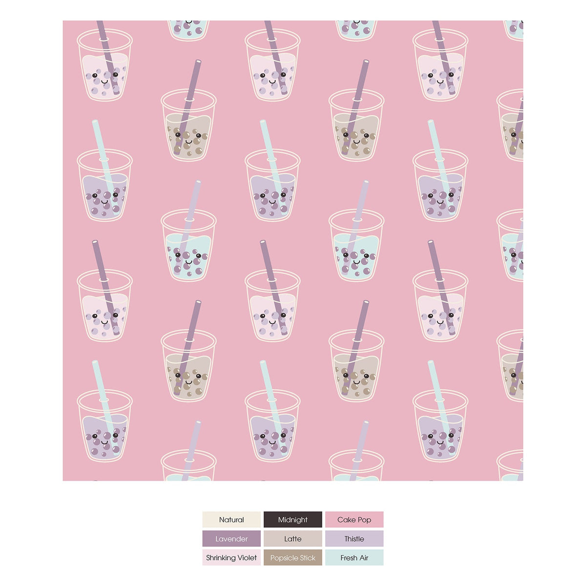 Print Coverall with 2 Way Zipper in Cake Pop Boba