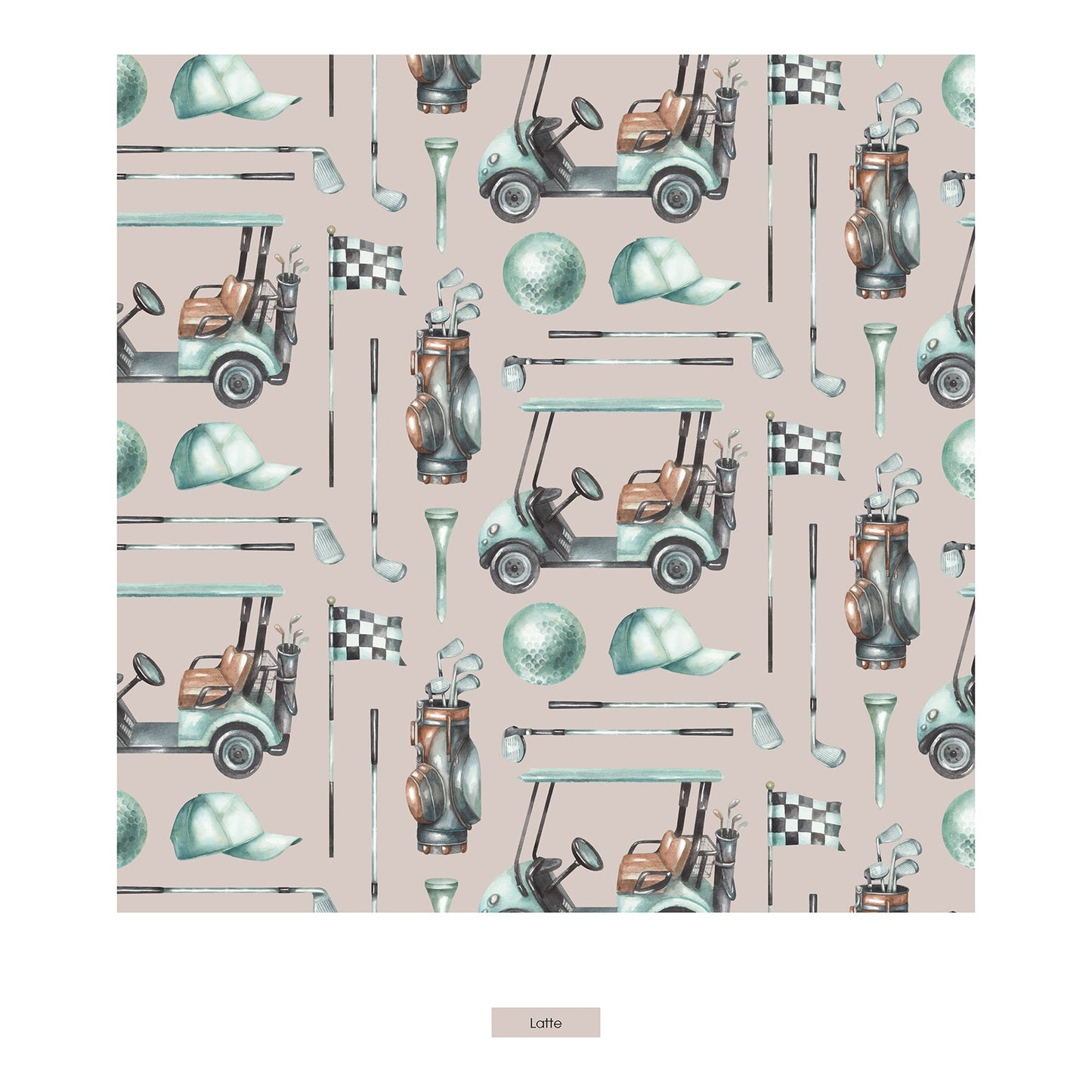 Print Convertible Sleeper with Zipper in Latte Golf