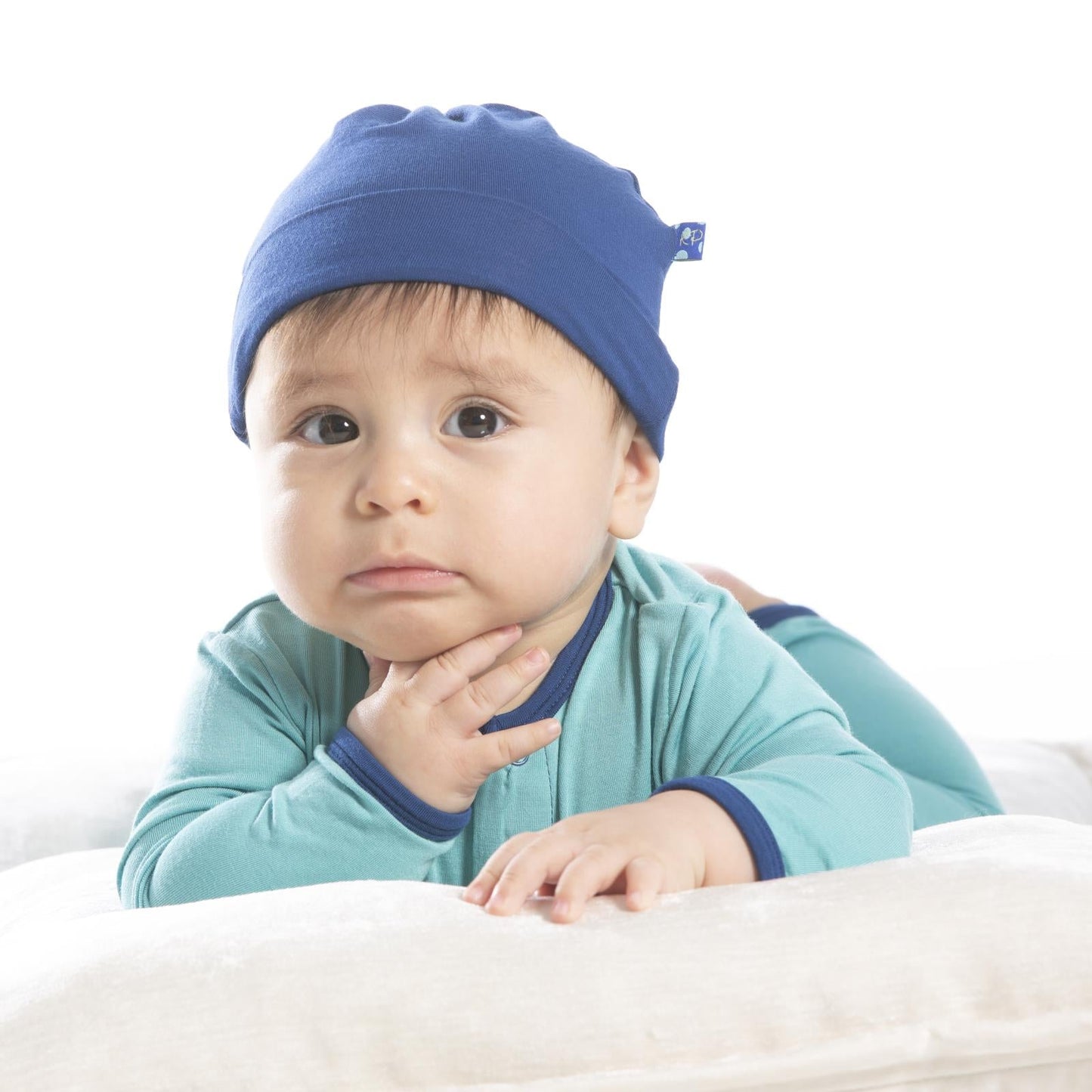 Holiday Applique Coverall in Glacier Dreidel