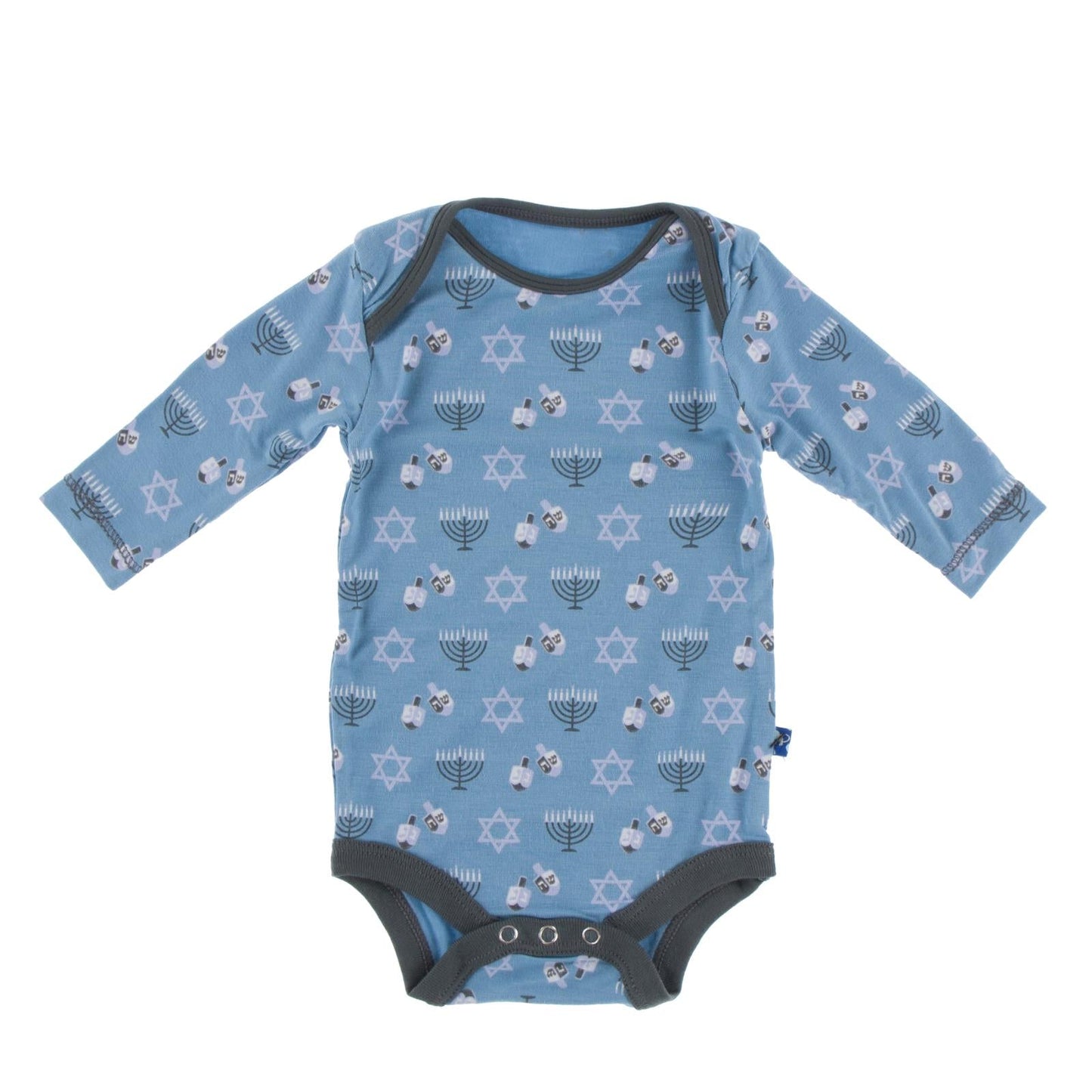 Print Long Sleeve One Piece in Blue Moon Hanukkah