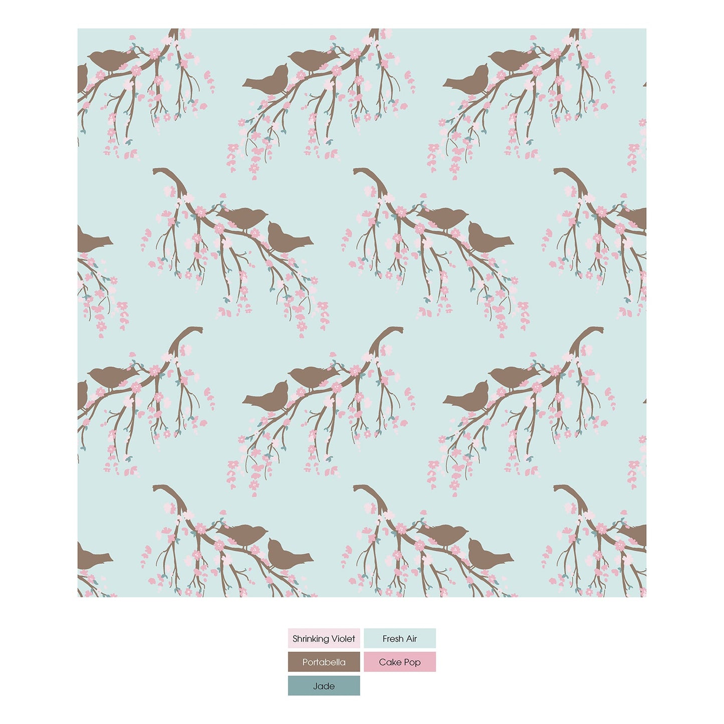 Print Coverall with Snaps in Fresh Air Bird Branch