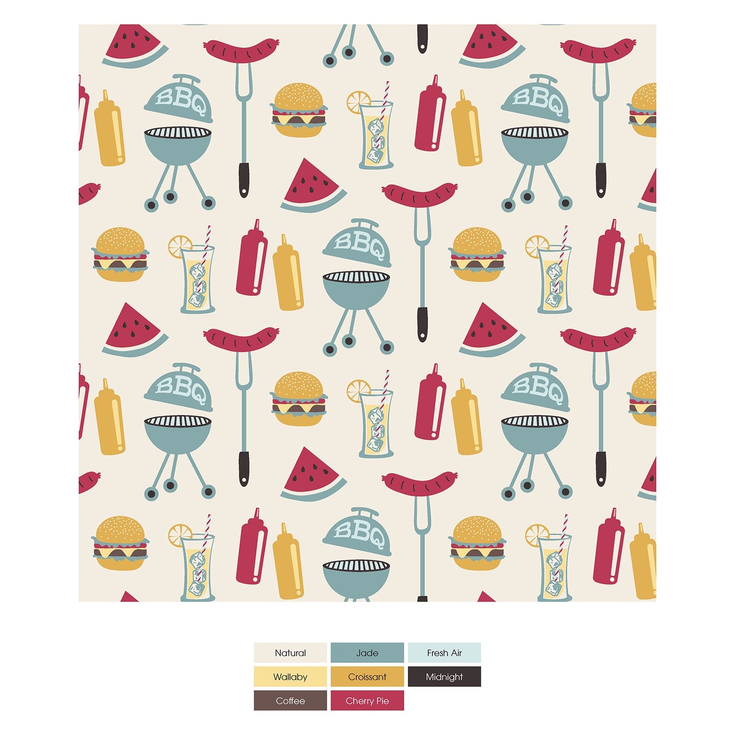 Print Convertible Sleeper with Zipper in Natural BBQ