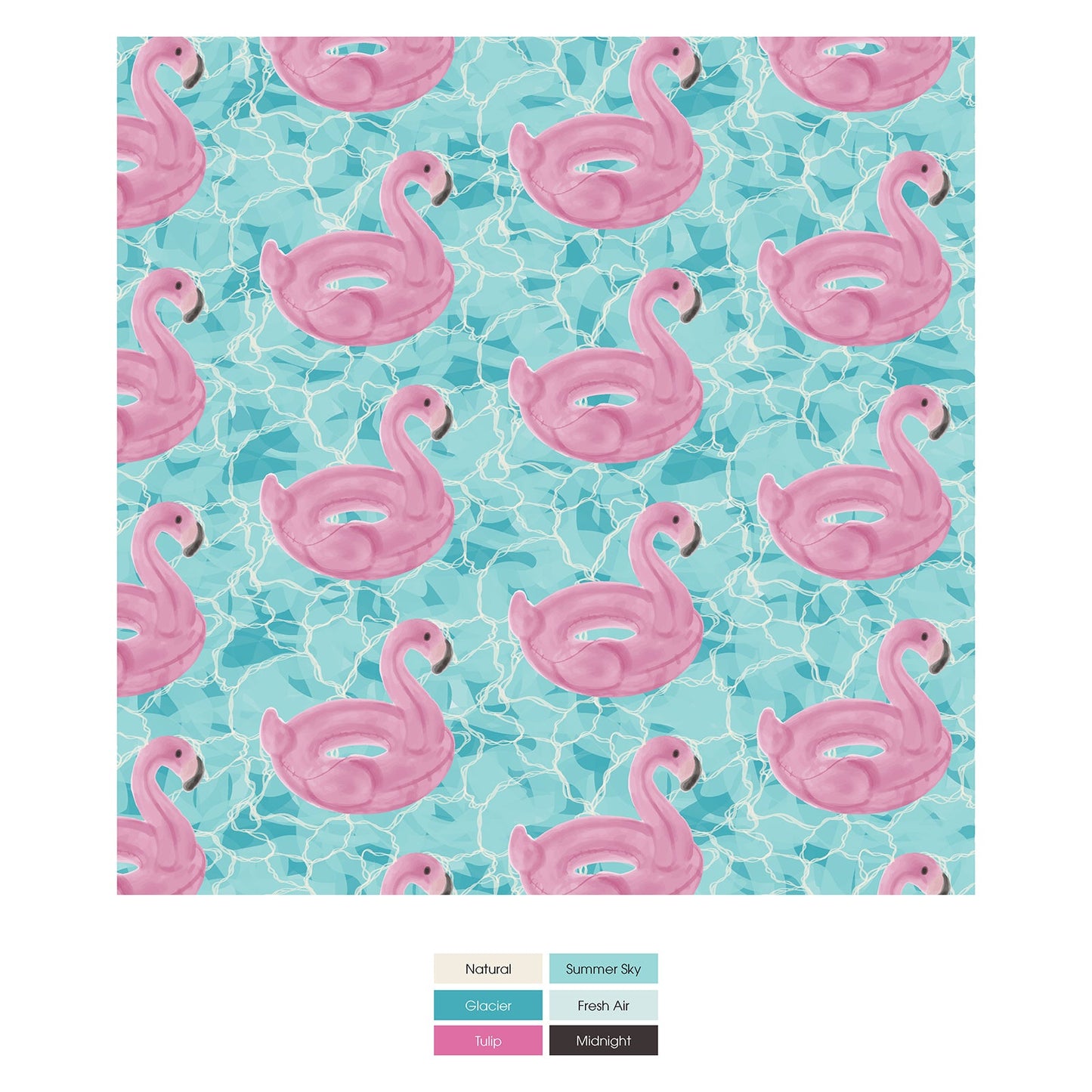 Print Coverall with 2 Way Zipper in Pool Party