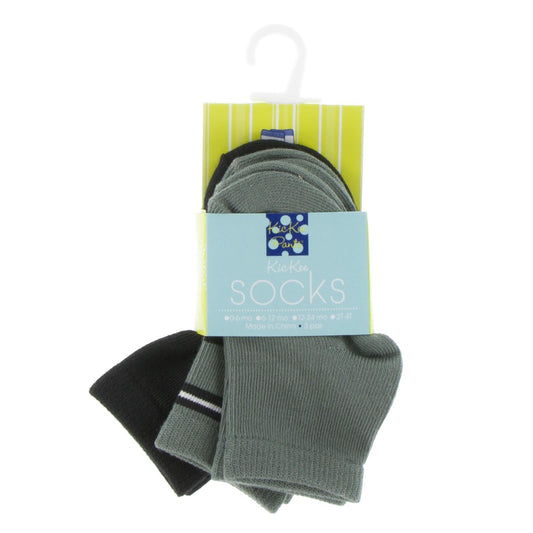 Sock Set in Succulent, Succulent Kenya Stripe, Zebra