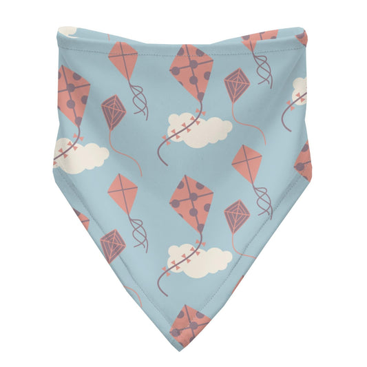Print Bandana Bib Set of 3 in Spring Day Kites, Blush and Blush Spring Lattice