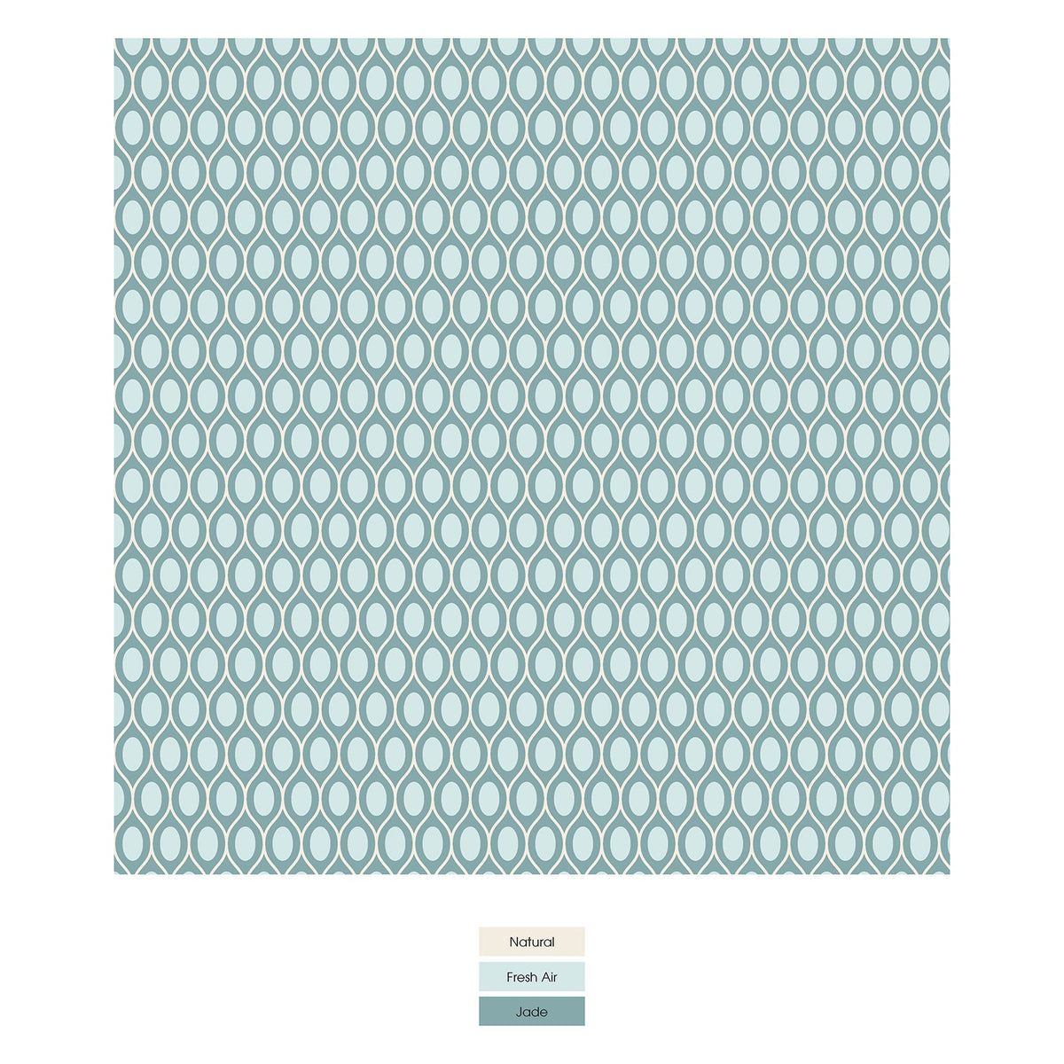Print Coverall with 2 Way Zipper in Jade Wavy Lattice