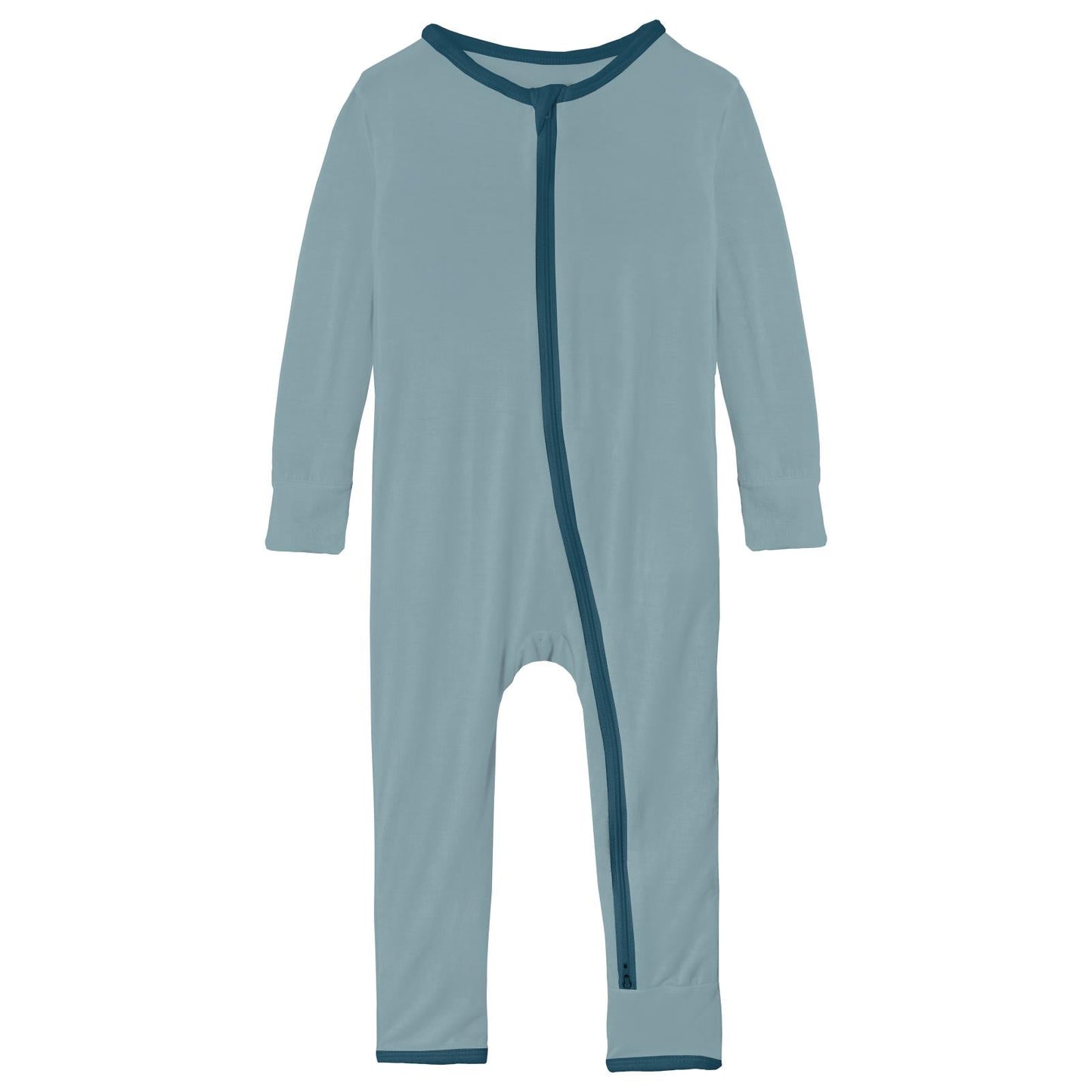 Applique Coverall with 2 Way Zipper in Stormy Sea Velveteen