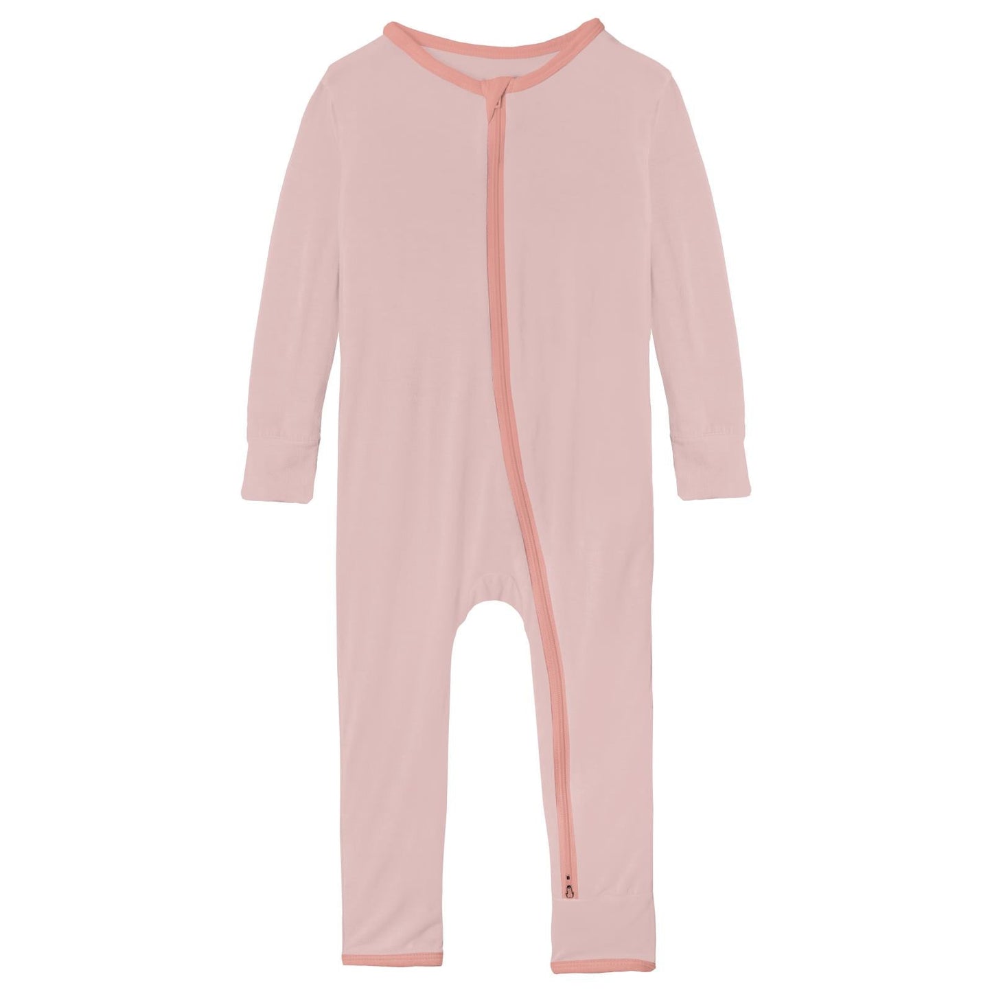 Applique Coverall with 2 Way Zipper in Baby Rose Velveteen