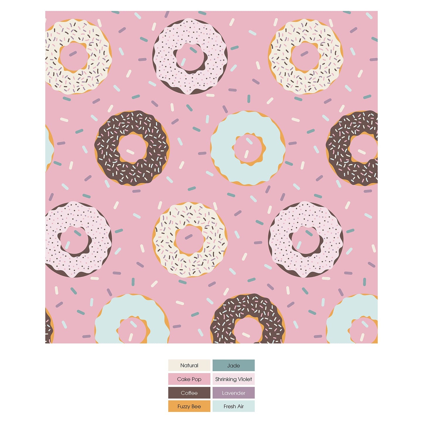 Print 3/4 Sleeve Babydoll Outfit Set in Cake Pop Donuts and Sprinkles
