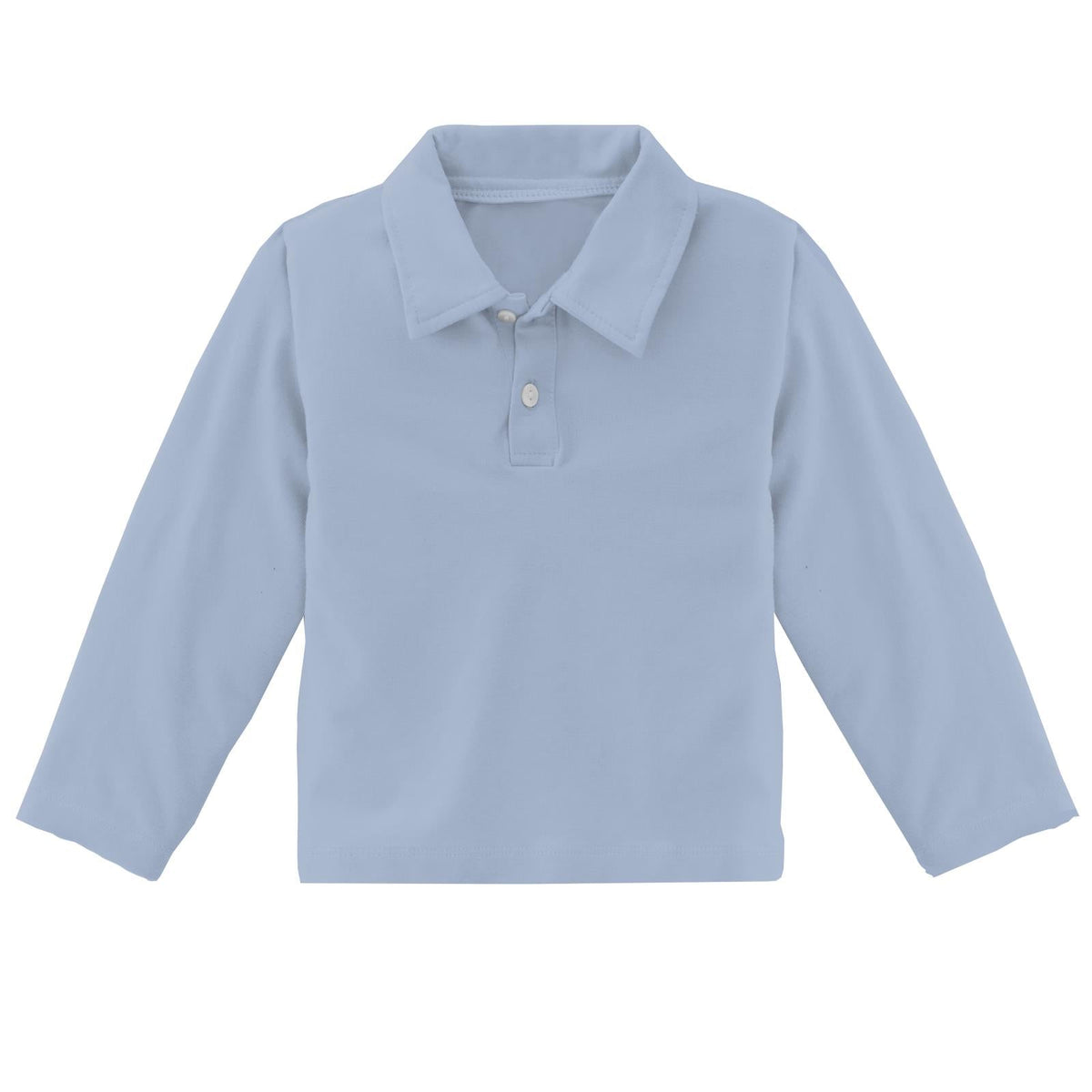 Long Sleeve Polo in Pond