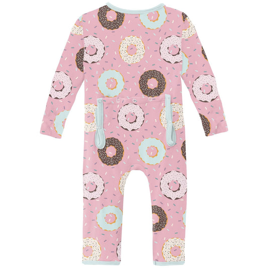 Print Coverall with 2 Way Zipper in Cake Pop Donuts and Sprinkles