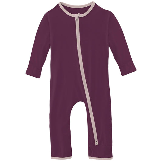 Applique Coverall with 2 Way Zipper in Melody Santa Dogs