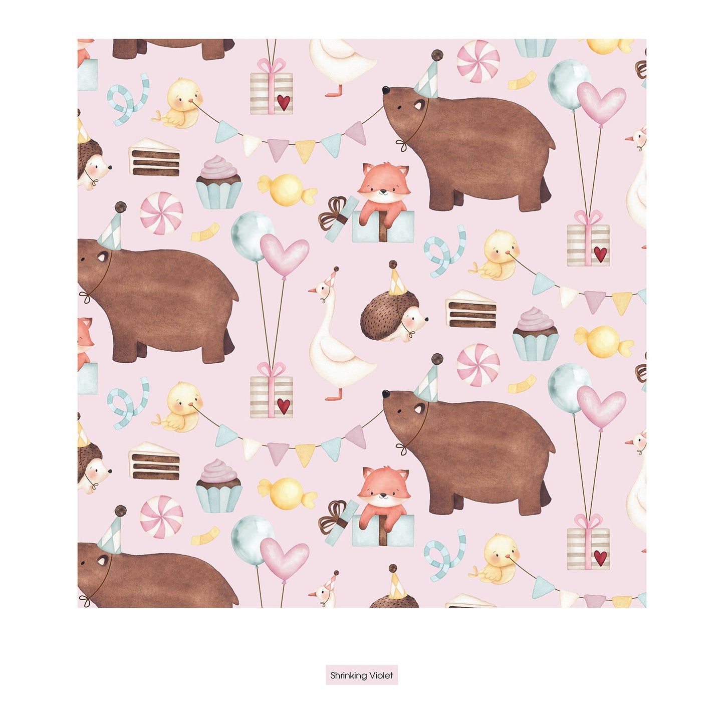 Print Convertible Sleeper with Zipper in Shrinking Violet Forest Party