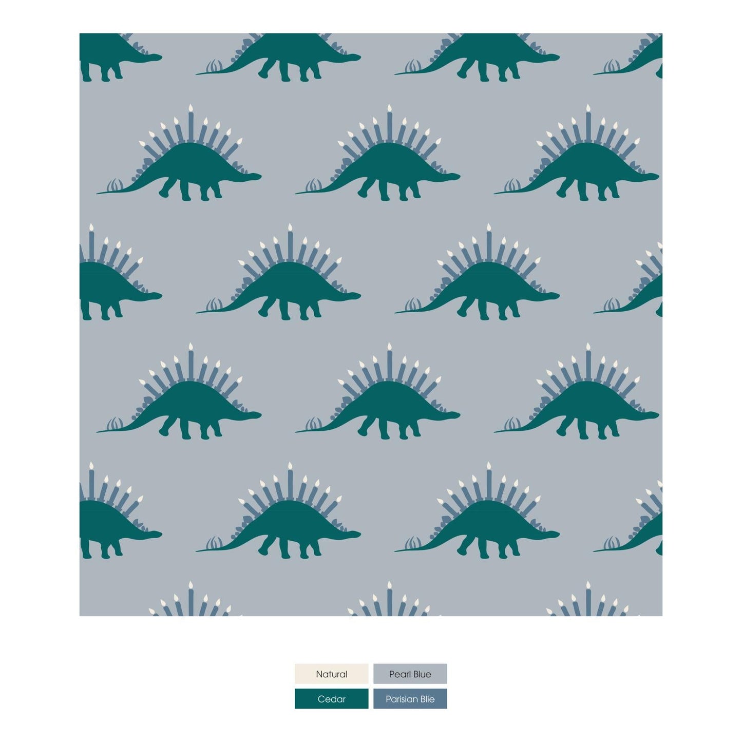 Print Long Sleeve Hoodie Romper in Pearl Blue Menorahsaurus