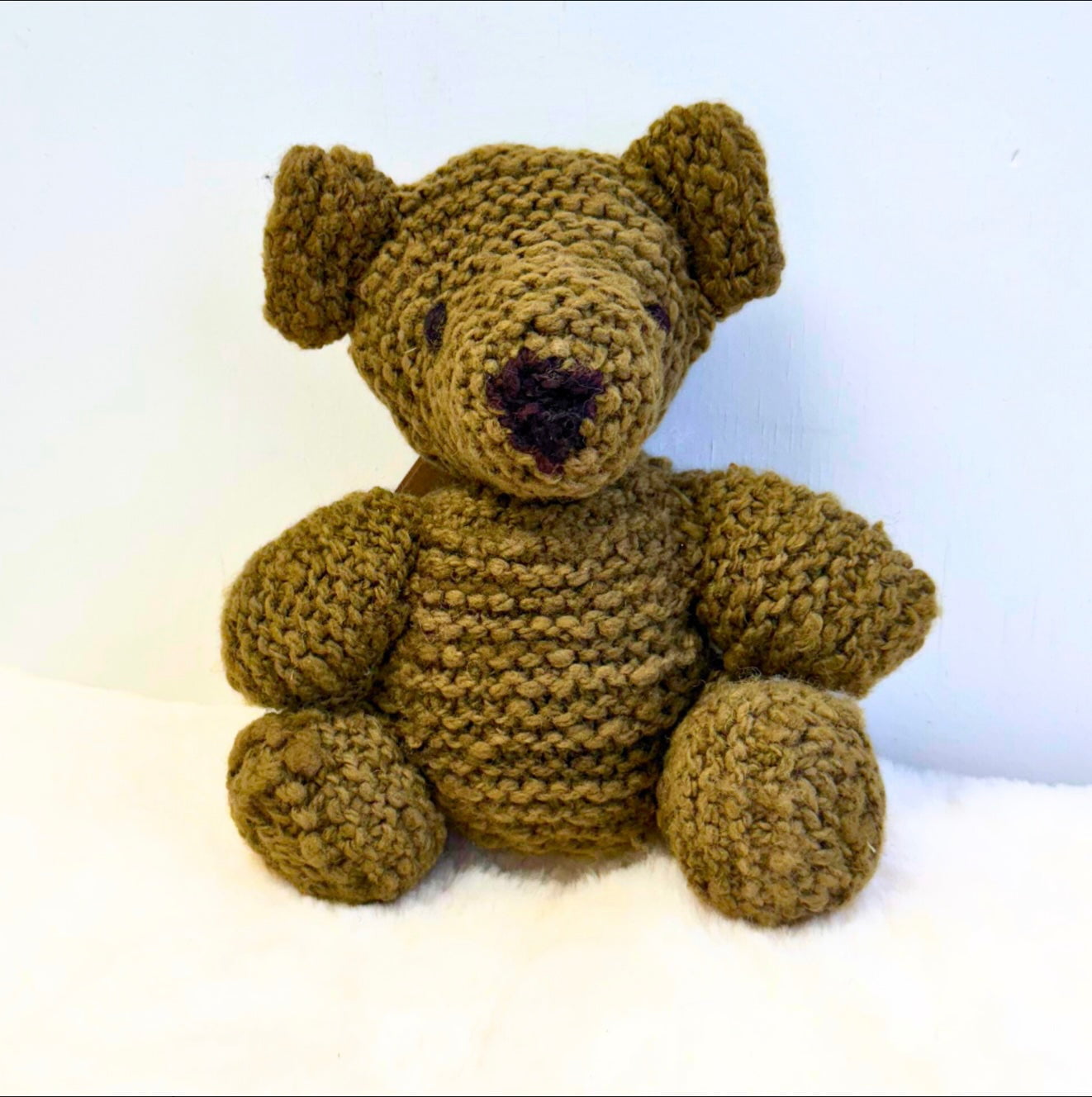 Wool Knit Buddy | Lee the Olive Bear