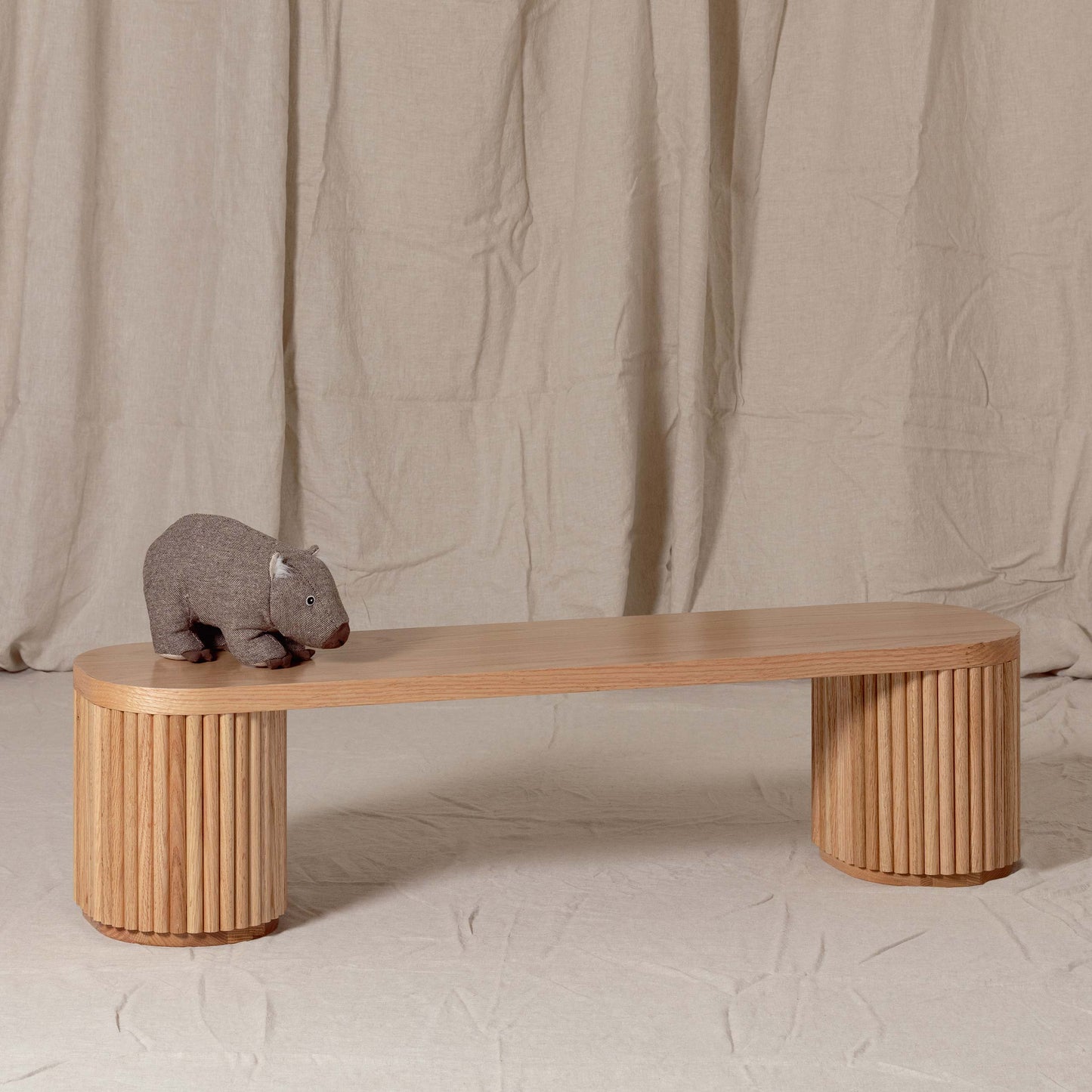 Fluted Bench – Solid European Oak
