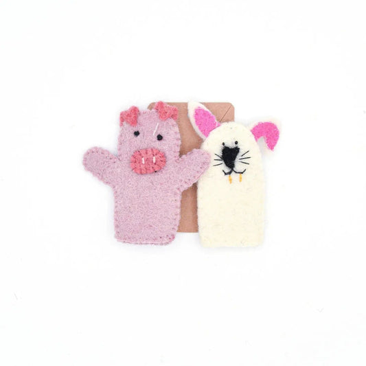 Pig & Bunny Finger Puppet Set