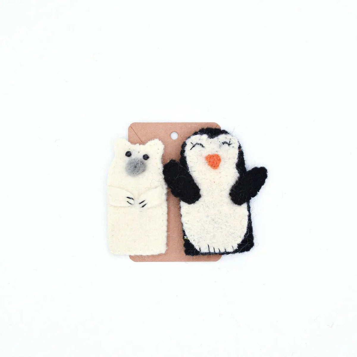 Polar Bear & Penguin Finger Puppet Set