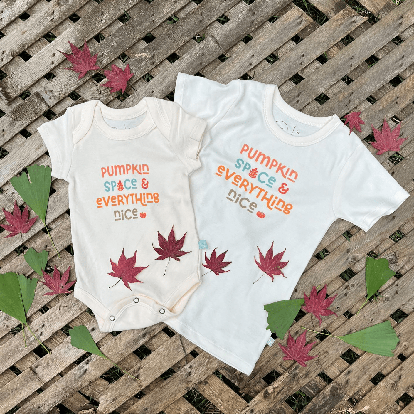 graphic bodysuit | pumpkin spice nice
