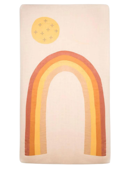 Rainbow Organic Crib Sheet