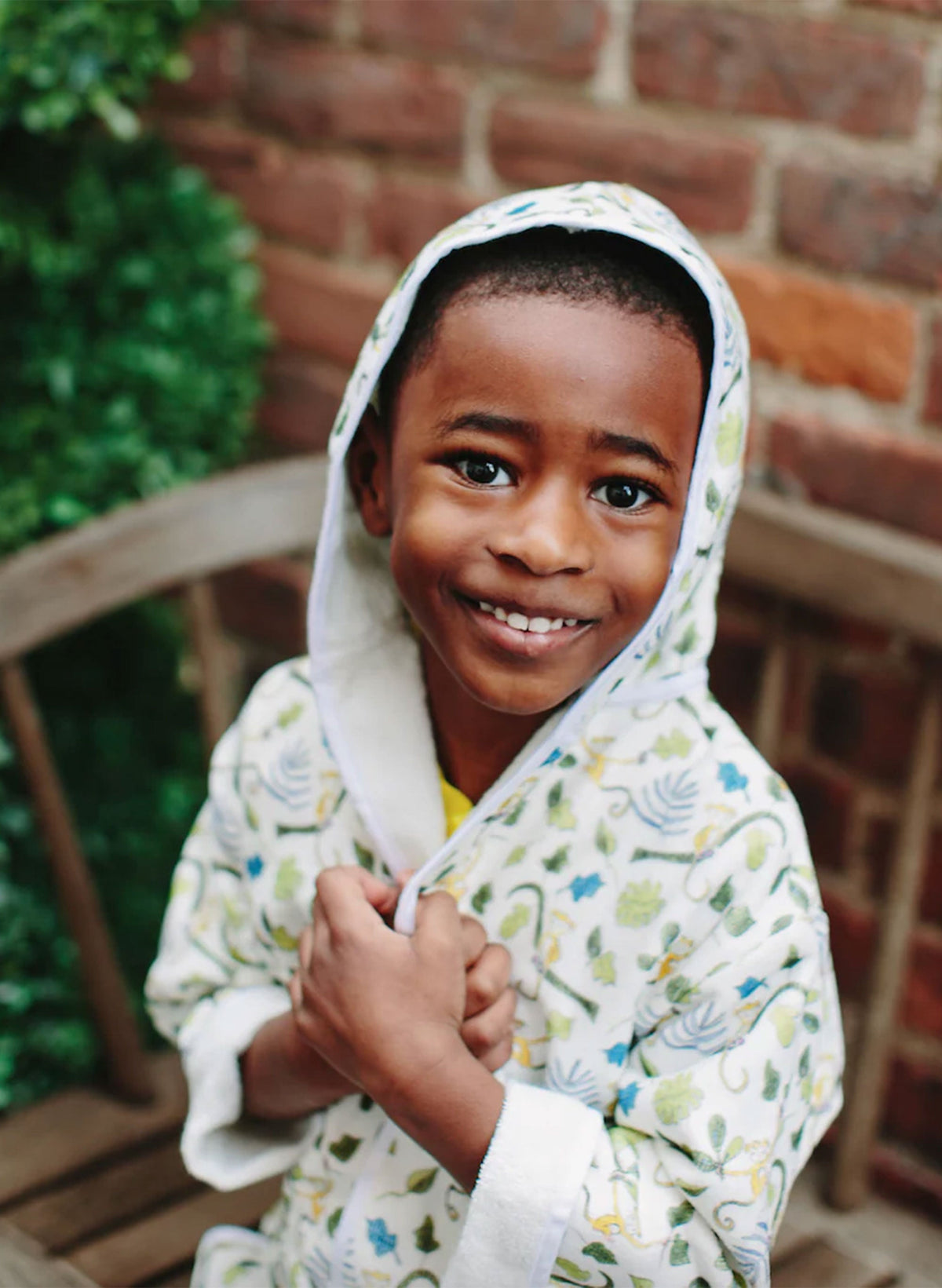 Organic Children’s Bathrobe - Happy Monkey