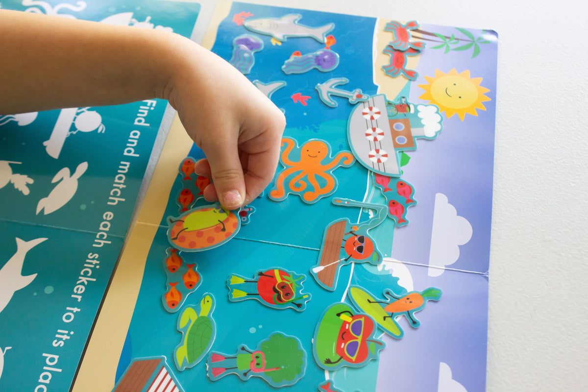 Avi's Adventures Reusable Sticker Book (3 PACK) + Marker Set
