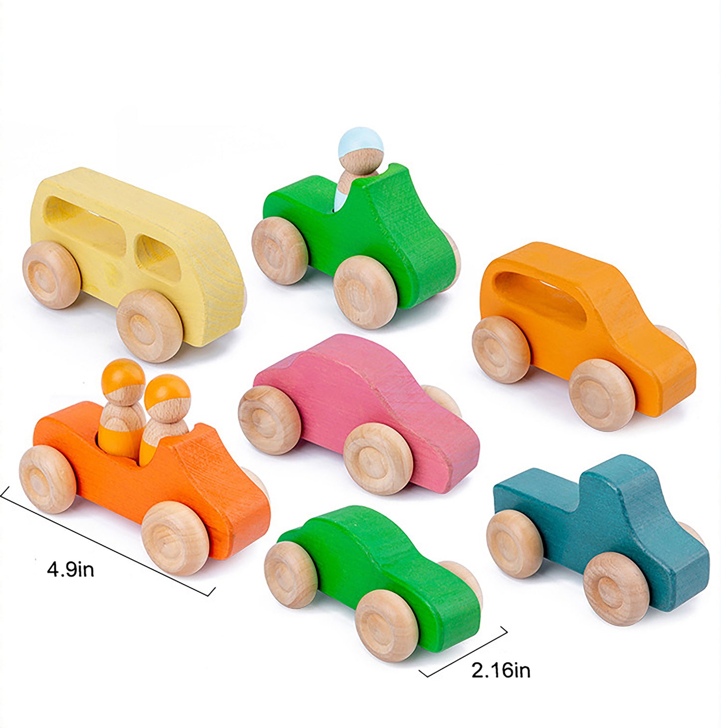 Wooden Car Toy set - 10 Piece Set