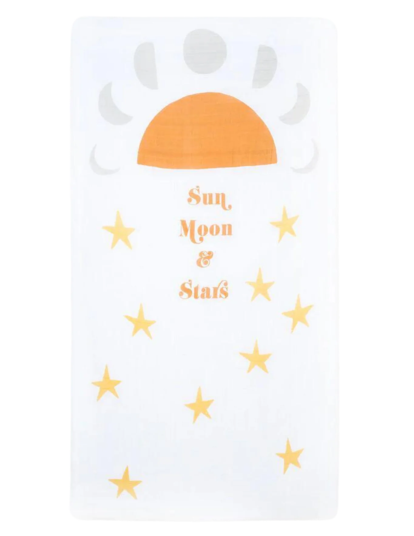 Sun, Moon and Stars Organic Crib Sheet