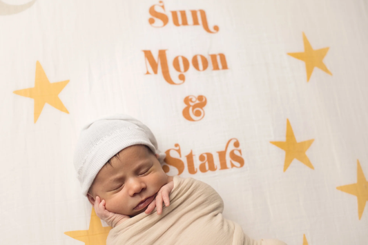 Sun, Moon and Stars Organic Crib Sheet