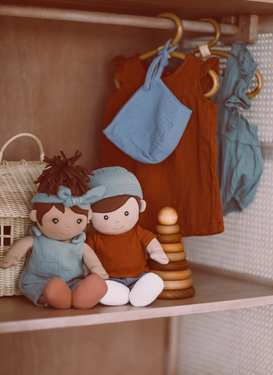 Muslin Bonnet - Blue