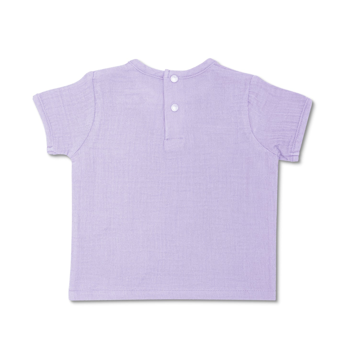 Muslin Short Sleeve Boxy Fit Top - Lavender