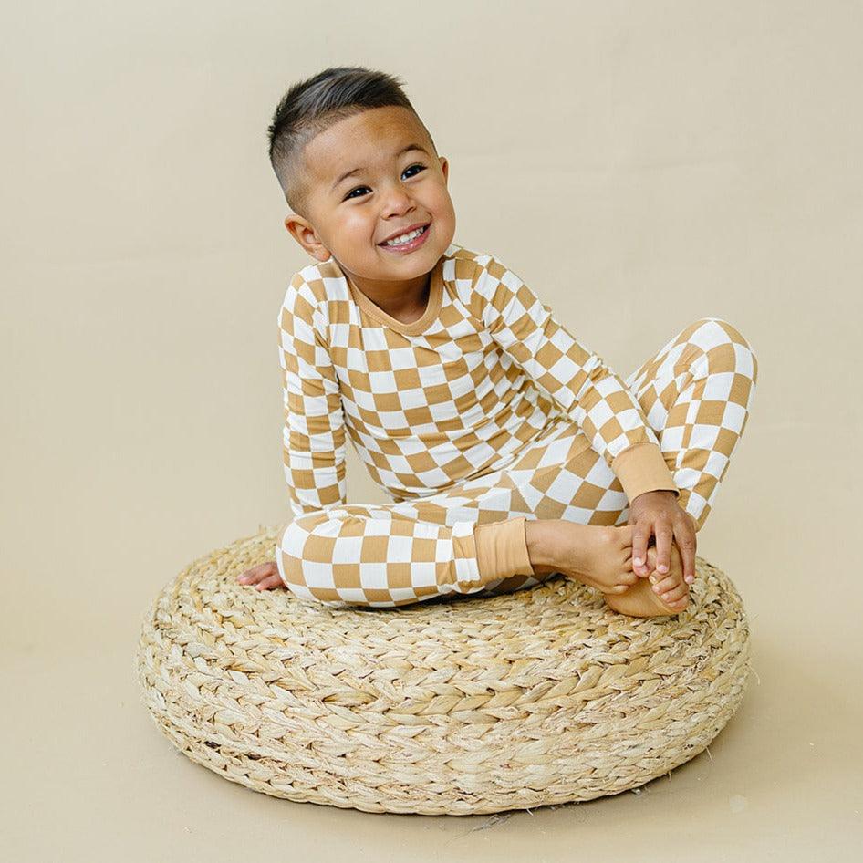 Golden Coast Check 2pc Bamboo Pajamas