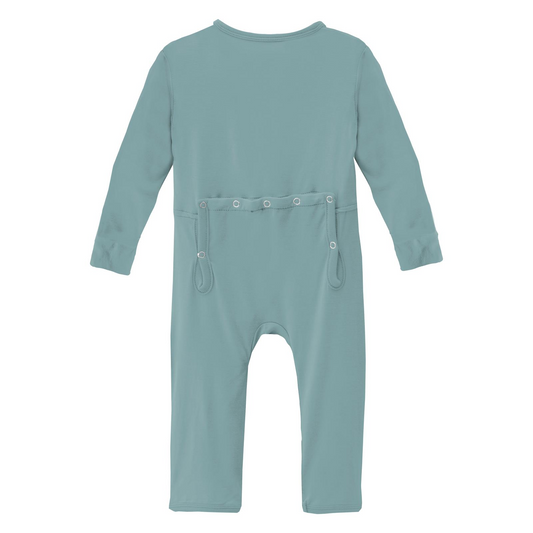 Coverall with 2 Way Zipper, Jade