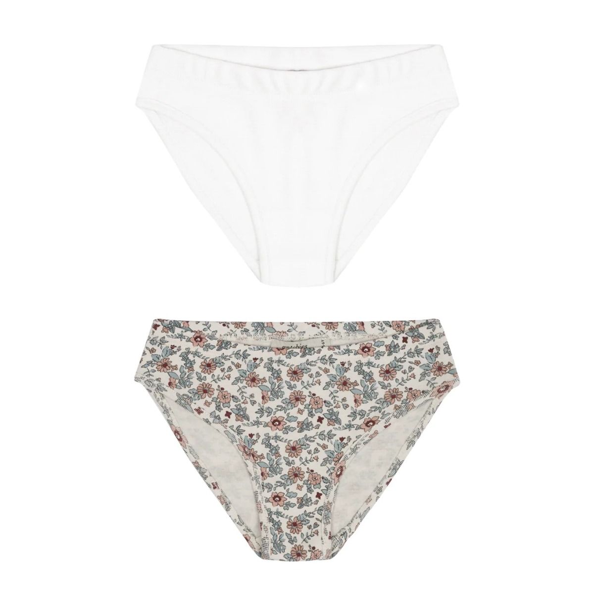 Winter Flowers Ribbed Underwear Set