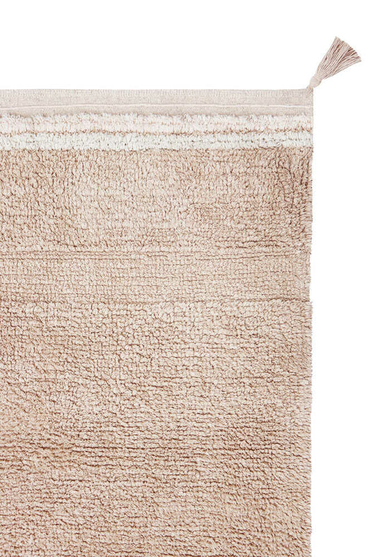 Bloom Organic Cotton Washable Rug, Rose