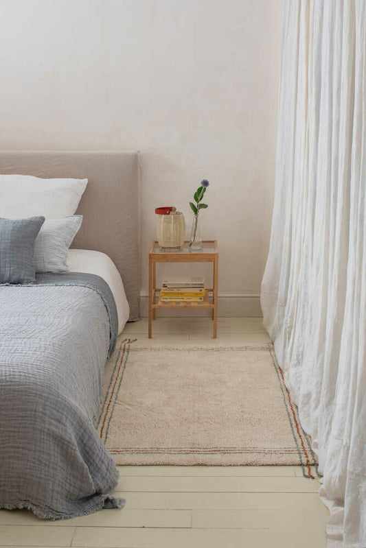 Cuisine Organic Cotton Washable Rug, Natural