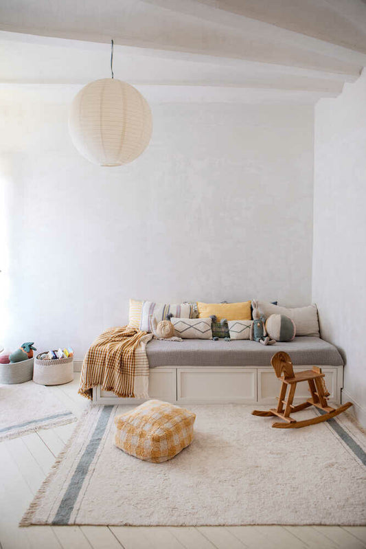 Gastro Organic Cotton Washable Rug, Vintage Blue