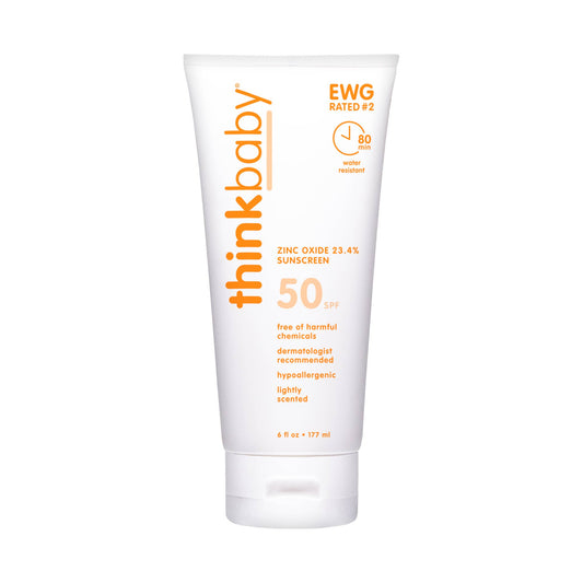 Thinkbaby Safe Sunscreen SPF 50+ (6oz) - Family Size