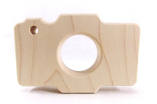 Wooden Camera Grasping Teether Toy