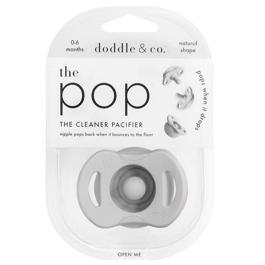 Doddle &Co Pop & Go Pacifier, Oh Happy Grey