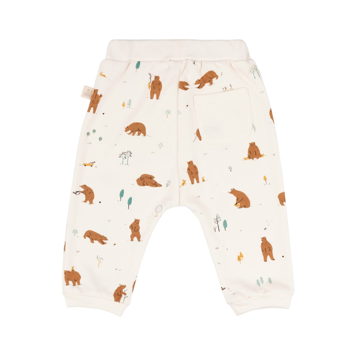 Forester Bears Organic Cotton Pants, Sea Salt