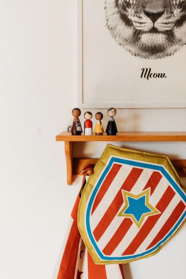 Hand Painted Wooden Peg Dolls, Trailblazers III