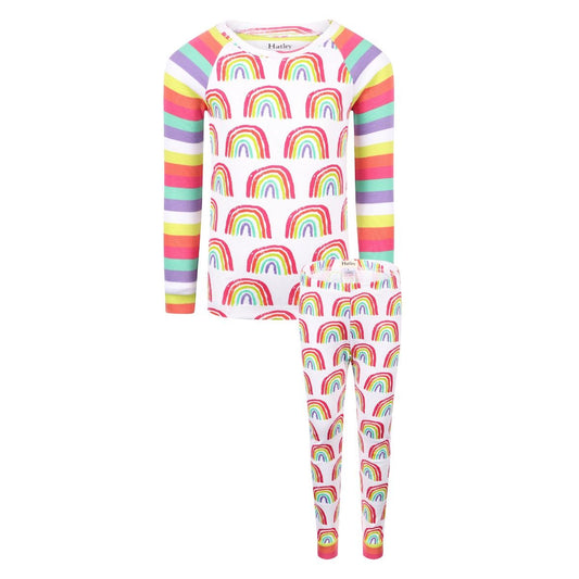 Pretty Rainbows Organic Cotton Raglan Pajama Set