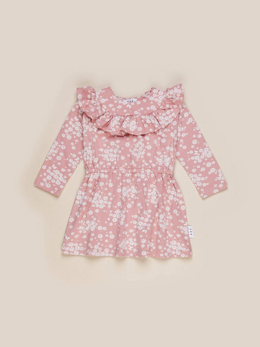 Floral Frill Neck Dress