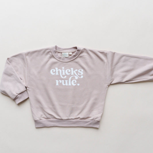 Chicks Rule Infant Crewneck Sweatshirt