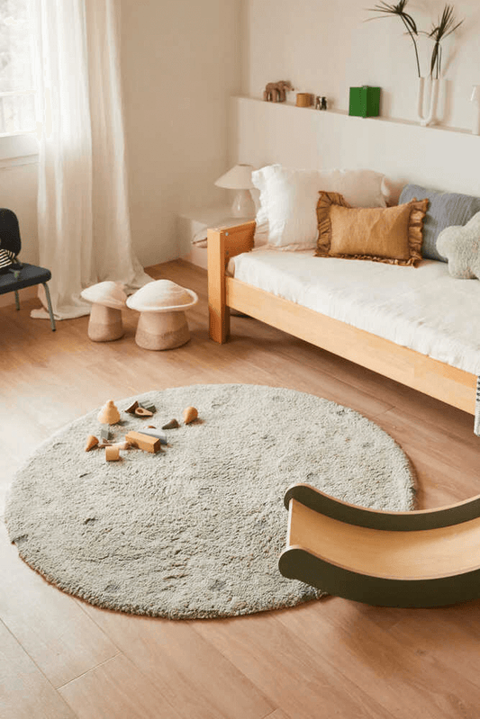 Round Dot Washable Rug