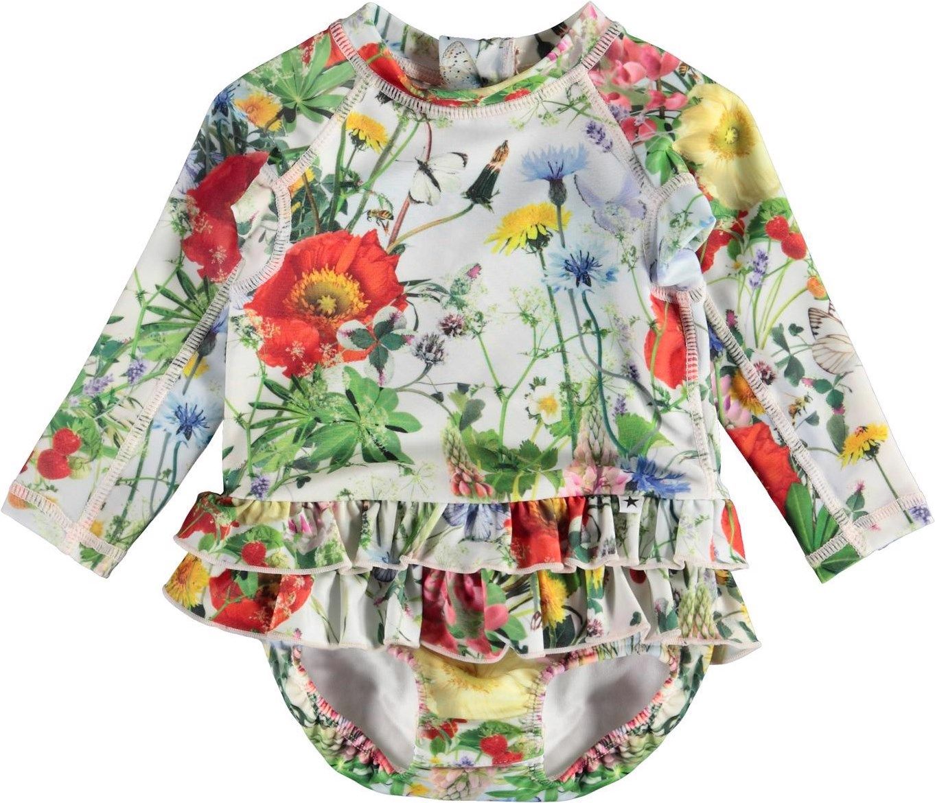 Narice Long Sleeve UV Ruffle Swimsuit