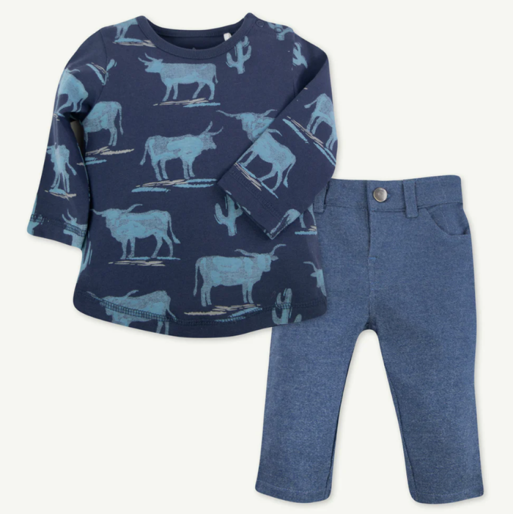 Longhorn Long Sleeve Tee & Pant Set